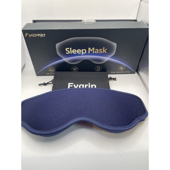 3D Navy Blue Unisex Cooling Eye Mask Sleep Mask 100% Pressure-Free Travel New - Picture 1 of 8